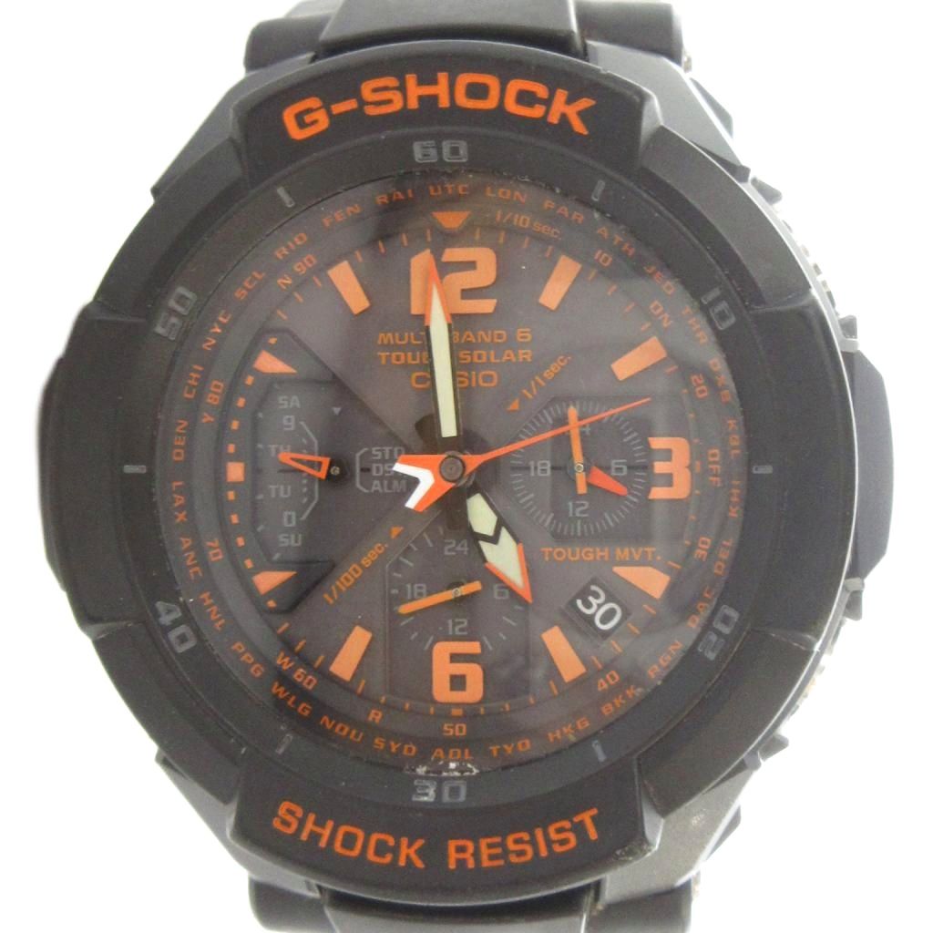 【中古】カシオジーショック CASIO G-SHOCK GW-3000B グラビティマスター 腕時計 ウォッチ ソーラー クロノグラフ カレンダー付き 黒 ブラック ■GY18 /MQ メンズ 【ベクトル 古着】 260502|ブランド古着の買取販売ベクトル