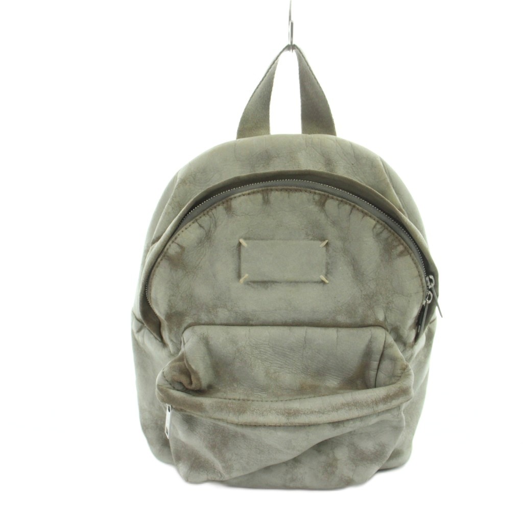 【中古】メゾンマルジェラ 11 Maison Margiela 11 S55WA0116 P3531 背嚢 デイバッグ ヴィンテージ産業 なめし革 ロゴタイプ 薄墨色 ■GY18 /MQ レディース 【ベクター 古着】 260426