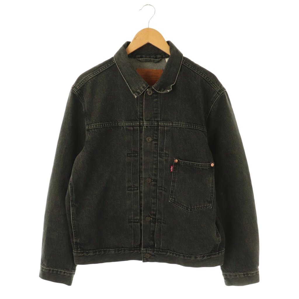 【中古】リーヴァイズジーンズ Levi\u0027s PREMIUM TYPE I トラッカージャケット ジーンズ上衣 M 黒 黒いこと /HS ■GY28 メンズ 【ベクター 古着】 260507