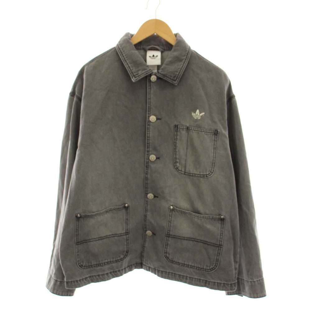 【中古】アディダスオリジナルス adidas originals U DENIM COVERALL VINTAGE デニム カバーオール ヴィンテージ ジャケット ジージャン アウター M グレー KR1036 /YM ■GY18 メンズ レディース 【ベクトル 古着】 260501｜ブランド古着の買取販売ベクトル