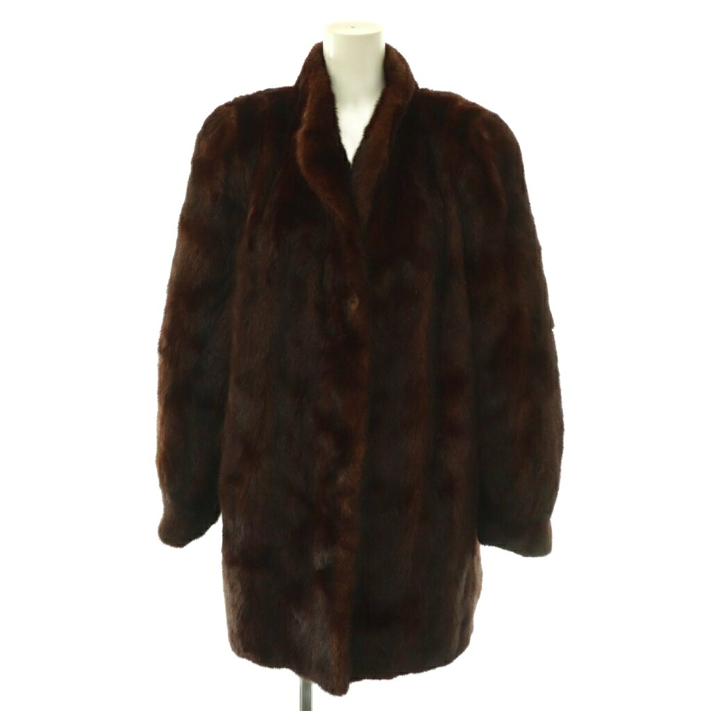 【中古】サガミンク SAGA MINK 銀サガ ファーコート アウター 毛皮 ミンク ハーフ 11 ブラウン /CX ■GY11 レディース 【ベクトル 古着】 260518｜ブランド古着の買取販売ベクトル