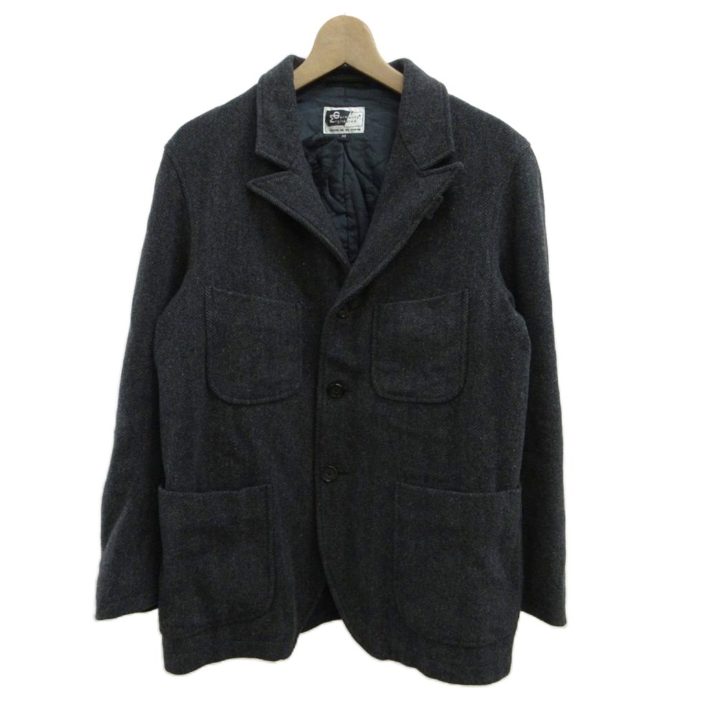 【中古】エンジニアードガーメンツ Engineered Garments ベッドフォードジャケット Bedford Jacket テーラードジャケット ワーク カバーオール ウール混 中綿 ヘリンボーン シングル 総裏地 M グレー /XZ ■GY18 メンズ 【ベクトル 古着】 260528｜ブランド古着の買取販売ベクトル