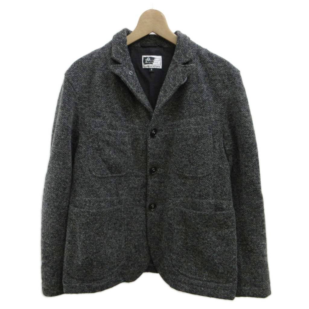 【中古】エンジニアードガーメンツ Engineered Garments ベッドフォードジャケット Bedford Jacket テーラードジャケット ワーク カバーオール ウール混 ヘリンボーン シングル 背抜き S グレー /XZ ■GY18 メンズ 【ベクトル 古着】 260528｜ブランド古着の買取販売ベクトル