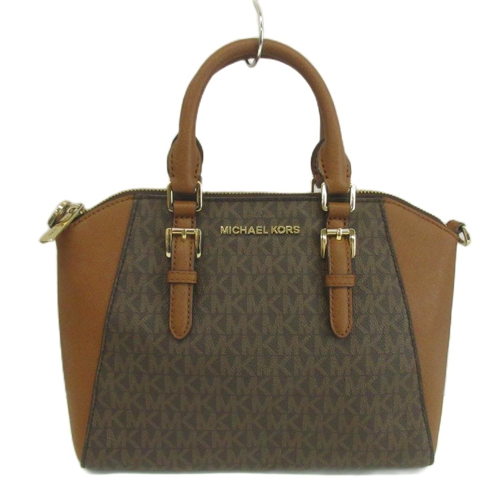【中古】マイケル授業計画 MICHAEL KORS シアラ Ciara 並み並み 伝達人 サッチェル ハンドバック 肩肉 2WAY PVC なめし革 MK名書き ロゴタイプ 赤銅色 赤銅色 35S9GC6M6B /XZ ■GY18 レディース 【ベクター 古着】 260510