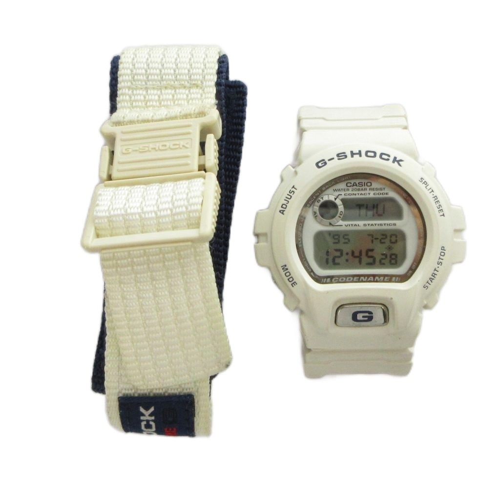 【中古】カシオジーショック CASIO G-SHOCK DW-6697 ウォッチ 御覧なさる 石英 デジタル 暦付き添い人 白 白いこと ■GY18 /MQ メンズ 【ベクター 古着】 260507