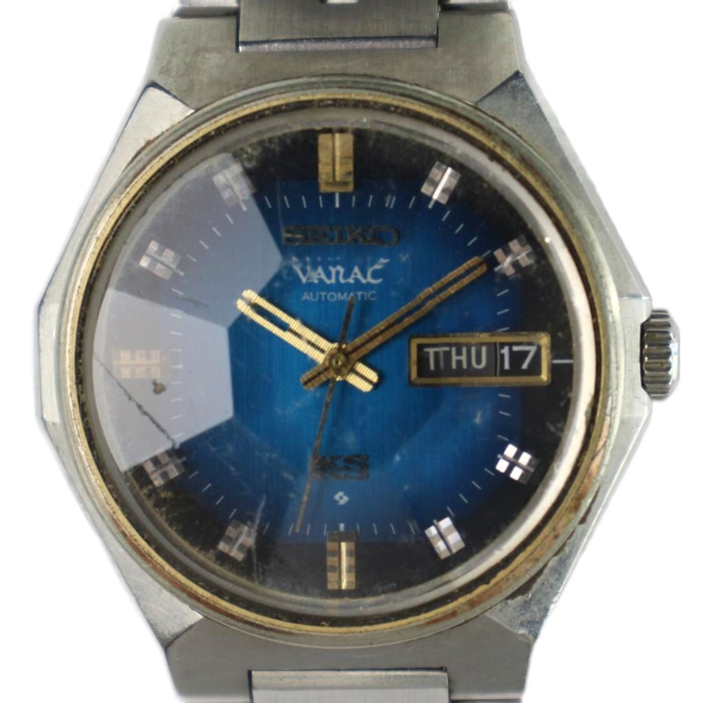 【中古】セイコー SEIKO 第一人者セイコー バナック KS 5626-7180 ウオッチ ご覧なさる 自動小銃一巻き 暦付き添い人 デイト とり捨てる瑠璃 青文字記号盤 しろがね色色 ■GY18 /MQ メンズ 【ベクター 古着】 260511
