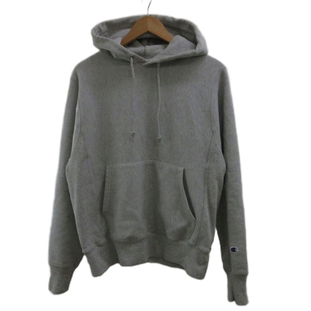 【中古】はやりっ児 CHAMPION パーカー 調教師 ティーシャツ 汗水 S 薄墨色 ボンネット付き添い人 長袖 裏起毛 S101OX /PP ■GY18 メンズ 【ベクター 古着】 260513
