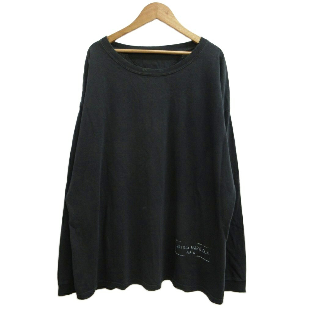 【中古】メゾンマルジェラ Maison Margiela 25SS 消し印ロゴタイプ 不都合工業 ロング衣袂 ティーシャツ ロンT XL 薄墨色 長袖 カットソー S51GC0535 S24567 /PP ■GY18 メンズ 【ベクター 古着】 260604