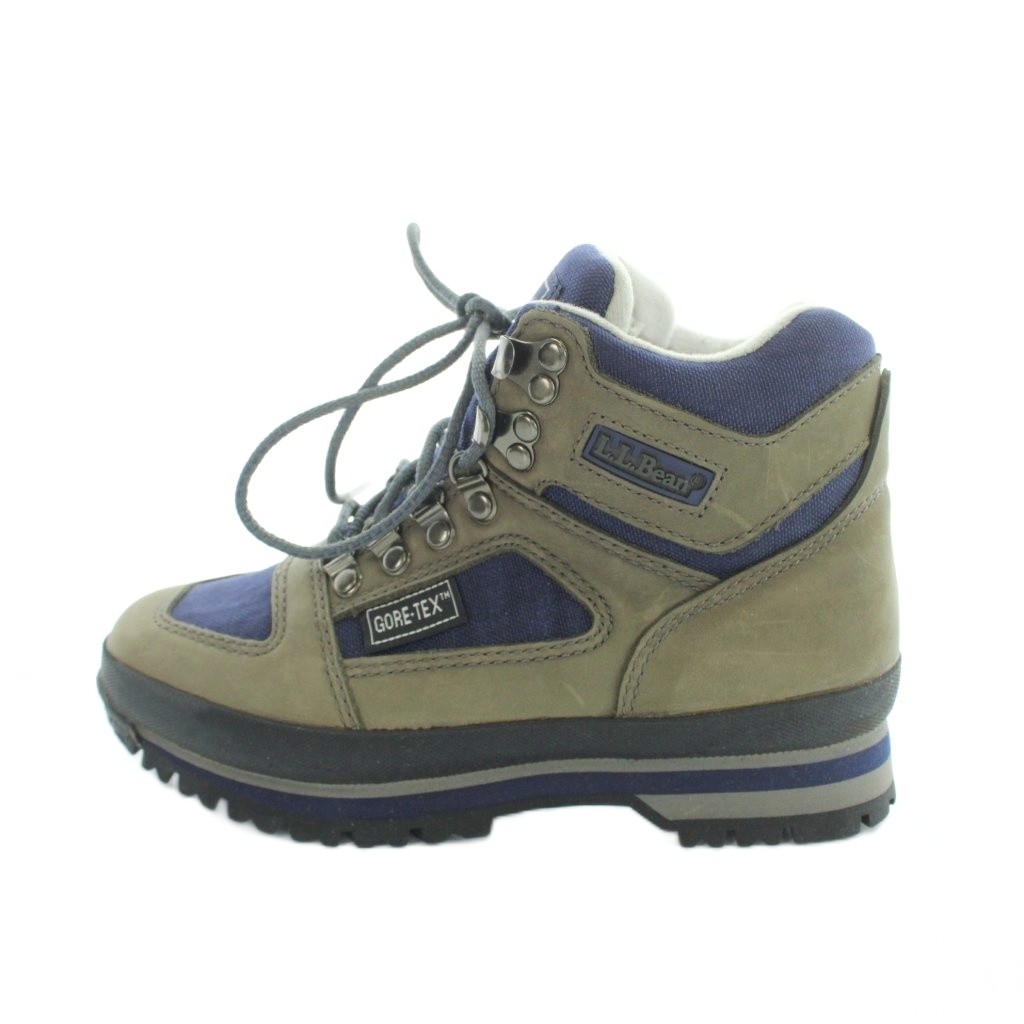 【中古】エルエルビーン L.L.BEAN U044 Knife Edge トレッキングシューズ 山登り靴 遊撃手ブーツ ゴアテックス 6.5 23.5糎 カーキ 紺 米国海軍 ■GY17 /MQ レディース 【ベクター 古着】 260516
