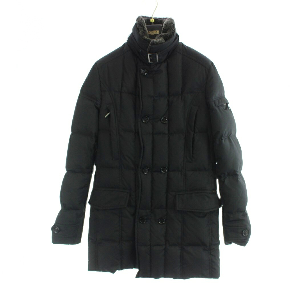 【中古】ムーレー MOORER MORRIS KM ダウンジャケット 長袖 総裏地 ロング ジップアップ 黒 ブラック ■GY18 /MQ メンズ 【ベクトル 古着】 260514|ブランド古着の買取販売ベクトル