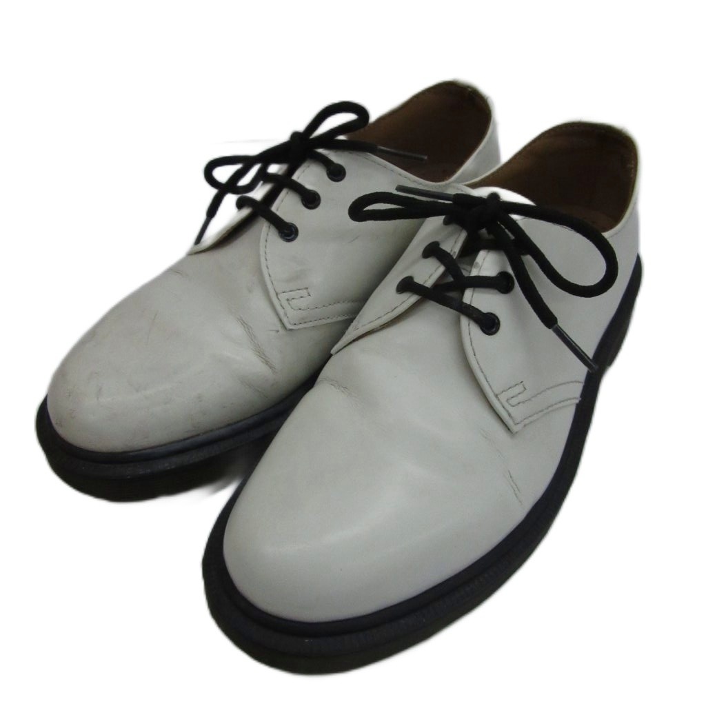 【中古】お医者さんマーチン DR.MARTENS なめし革シューズ 革靴 御召しものシューズ 3広座敷 なめし革 UK6 白 白いこと 10073 /SM25 ■GY03 メンズ 【ベクター 古着】 260521