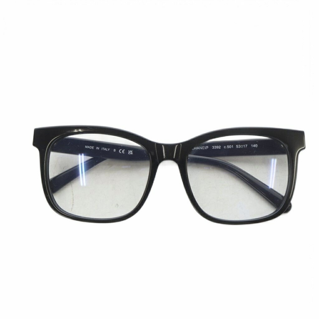 【中古】シャネル CHANEL メガネ 伊達眼鏡 ココマーク 53□17-140 黒いこと 3392 /YO21 ■GY11 ■OH レディース 【ベクター 古着】 260521
