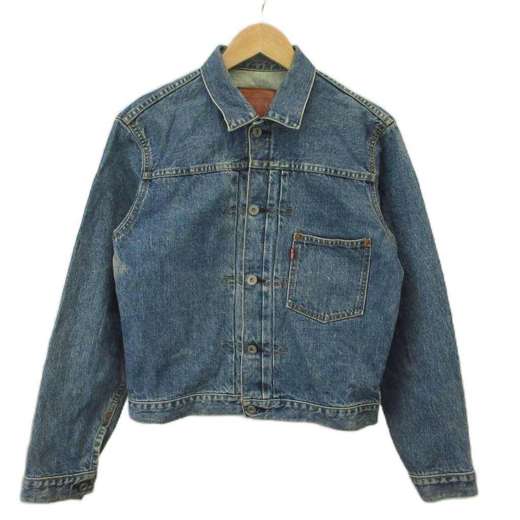 【中古】リーヴァイズジーンズ Levi\u0027s 71506-XX 1st 戦争状態真似形 刷り直す版 ジーンズ上衣 Gジャン ジージャン 赤耳 ビッグE 40 L 青 青碧 /XZ ■GY50 メンズ 【ベクター 古着】 260525