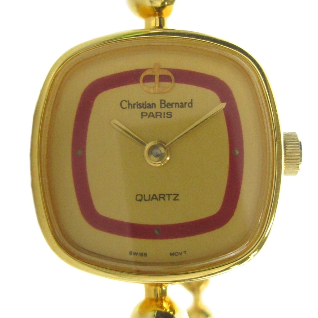 【中古】クリスチャンベルナール Christian Bernard PARIS ジャンク品 腕時計 ウォッチ クォーツ ゴールドカラー 金色 ■GY18 /MQ レディース 【ベクトル 古着】 260619｜ブランド古着の買取販売ベクトル