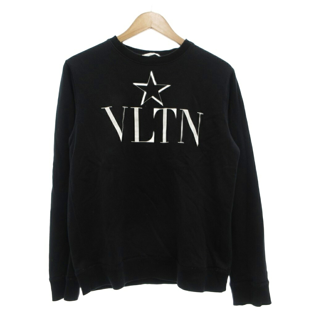 【中古】ヴァレンティノ ヴァレンチノ  VALENTINO VLTNスターロゴスウェットシャツ XS 黒 トレーナー 調教師 ■GY18 メンズ 【ベクター 古着】 260521