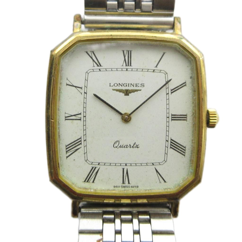 【中古】ロンジン LONGINES ジャンク品 腕時計 ウォッチ クォーツ ローマン シルバー色 ■GY11 /MQ メンズ 【ベクトル 古着】 260712|ブランド古着の買取販売ベクトル