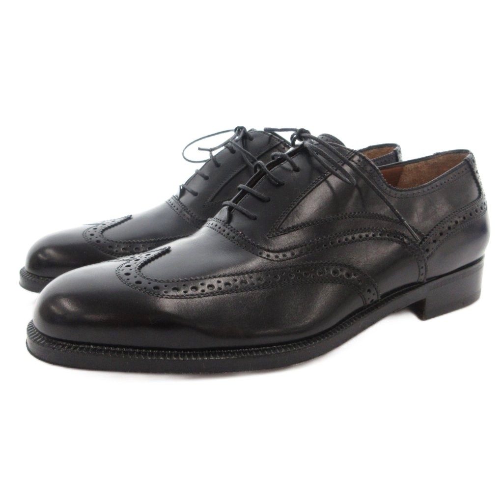 【中古】サルヴァトーレフェラガモ Salvatore Ferragamo ビジネスシューズ ドレス 革靴 ウイングチップ レースアップ レザー 6 黒 ブラック /GV メンズ 【ベクトル 古着】 260621｜ブランド古着の買取販売ベクトル