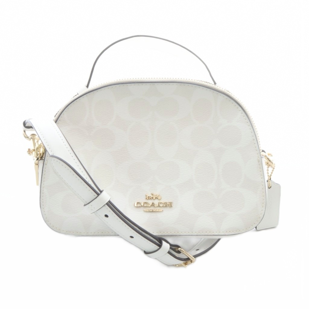 【中古】コーチ COACH ショルダーバッグ ロゴ ホワイト 白 1591 /SR ■GY18 レディース 【ベクトル 古着】 260615｜ブランド古着の買取販売ベクトル
