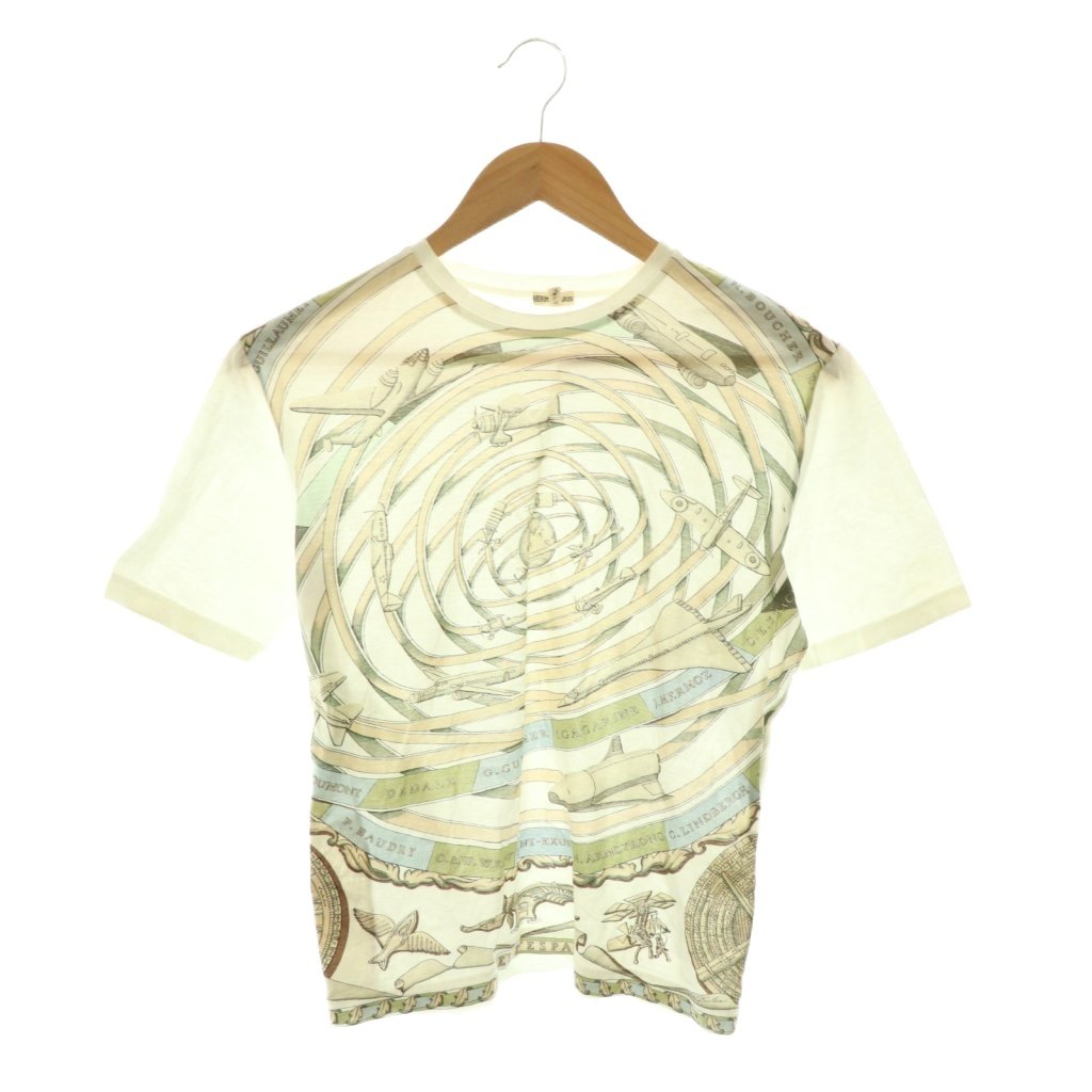 【中古】エルメス HERMES マルジェラ期 REVES D'ESPASE 夢の空間 Tシャツ カットソー 半袖 総柄 M 白 ホワイト /DF ■GY11 レディース 【ベクトル 古着】 260617｜ブランド古着の買取販売ベクトル