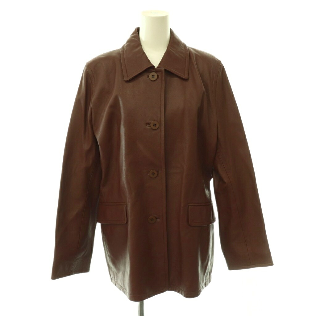 【中古】未使用品 バルマン BALMAIN レザージャケット シープレザー ステンカラー アウター 11 茶 ブラウン /HS ■GY11 レディース 【ベクトル 古着】 260616｜ブランド古着の買取販売ベクトル 12,243円