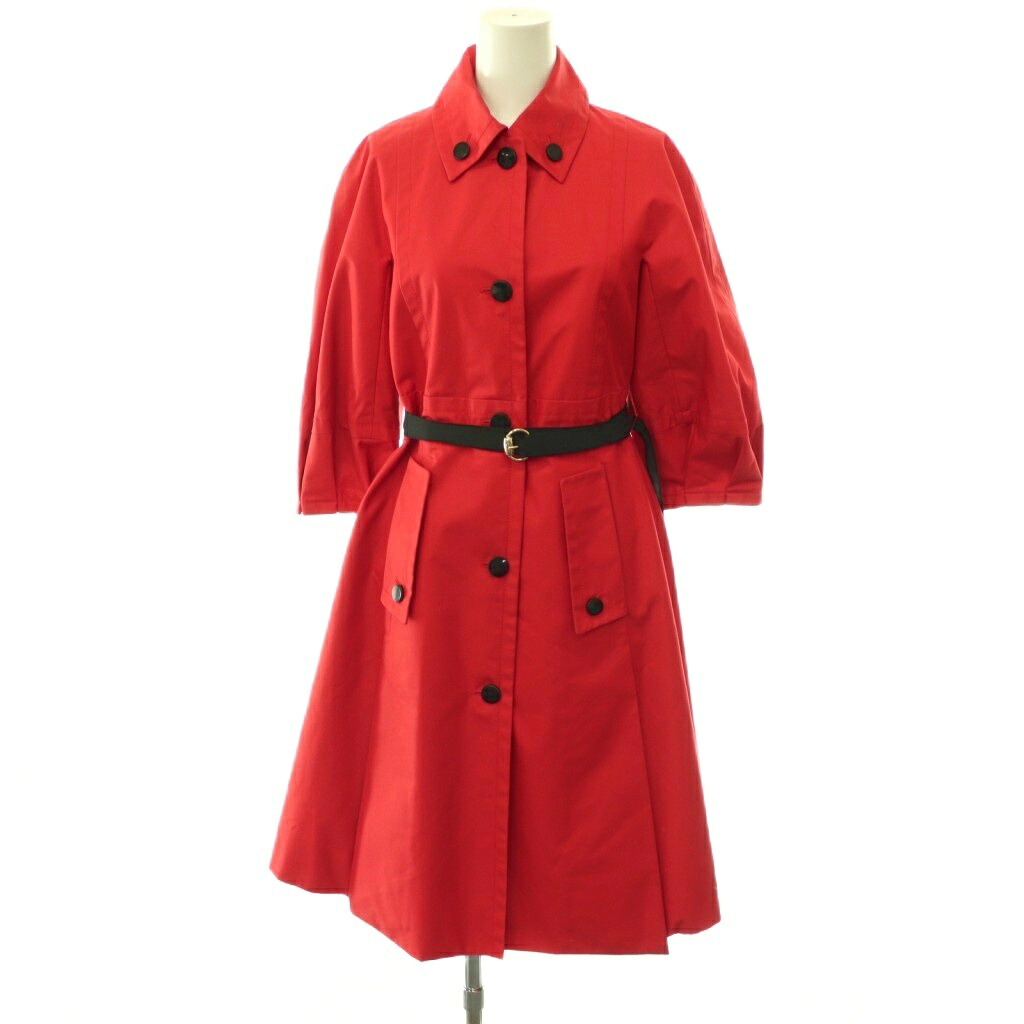【中古】グッチ GUCCI ステンカラーコート スプリングコート ベルト付き 38 レッド 193483.ZR032 /DF ■GY11 レディース 【ベクトル 古着】 260611｜ブランド古着の買取販売ベクトル