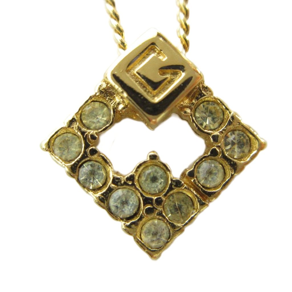 【中古】ジバンシィ GIVENCHY ネックレス アクセサリー ペンダント Gロゴ ラインストーン ゴールド色 ■GY18 /MQ レディース 【ベクトル 古着】 260611｜ブランド古着の買取販売ベクトル