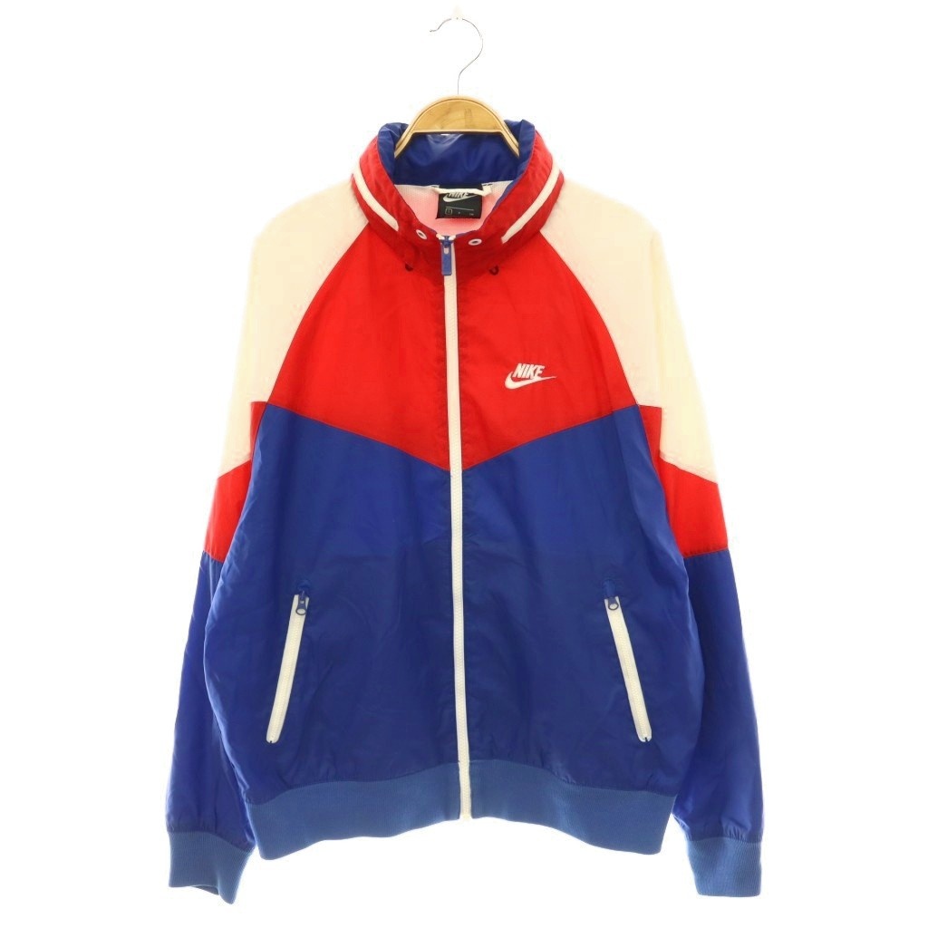【中古】ナイキ NIKE ウィンドランナージャケット フーディー ジップアップ S レッド ブルー ホワイト AR2210-438 /DO メンズ 【ベクトル 古着】 260612｜ブランド古着の買取販売ベクトル