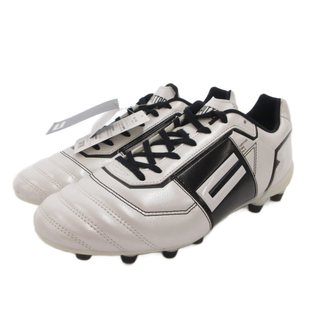 【中古】未使用品 CAPITTEN タグ付き one mid スパイク サッカーシューズ レザー 26 白 黒 000910-010004-1 /FF ■GY05 メンズ 【ベクトル 古着】 260706|ブランド古着の買取販売ベクトル