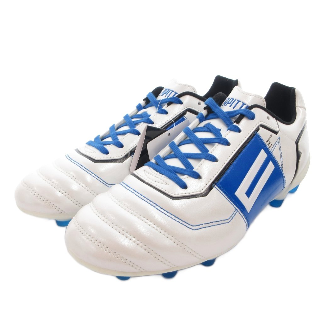 【中古】未使用品 CAPITTEN タグ付き one mid スパイク サッカーシューズ レザー 26 白 青 000910-010004-1 /FF ■GY05 【ベクトル 古着】 260706|ブランド古着の買取販売ベクトル