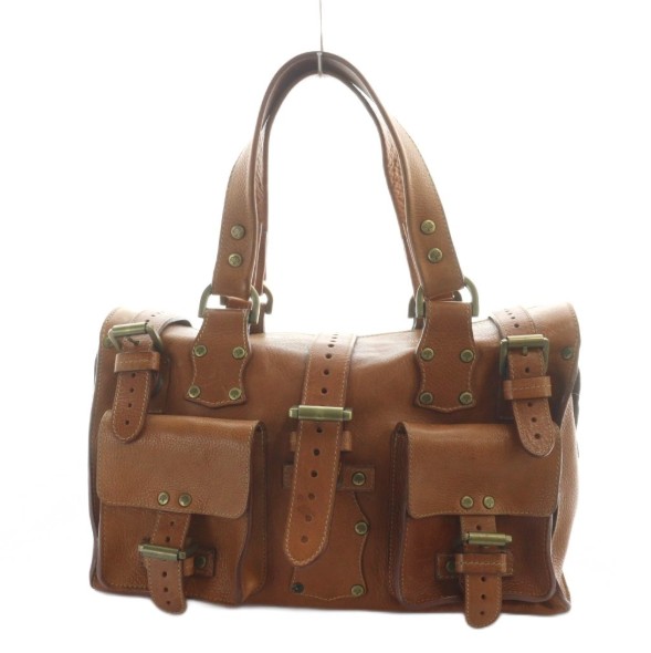 【中古】マルベリー Mulberry ハンドバッグ ミニボストン ロゴ レザー ワンカラー 茶 ブラウン /BB ■GY11 ▲H レディース 【ベクトル 古着】 260620|ブランド古着の買取販売ベクトル