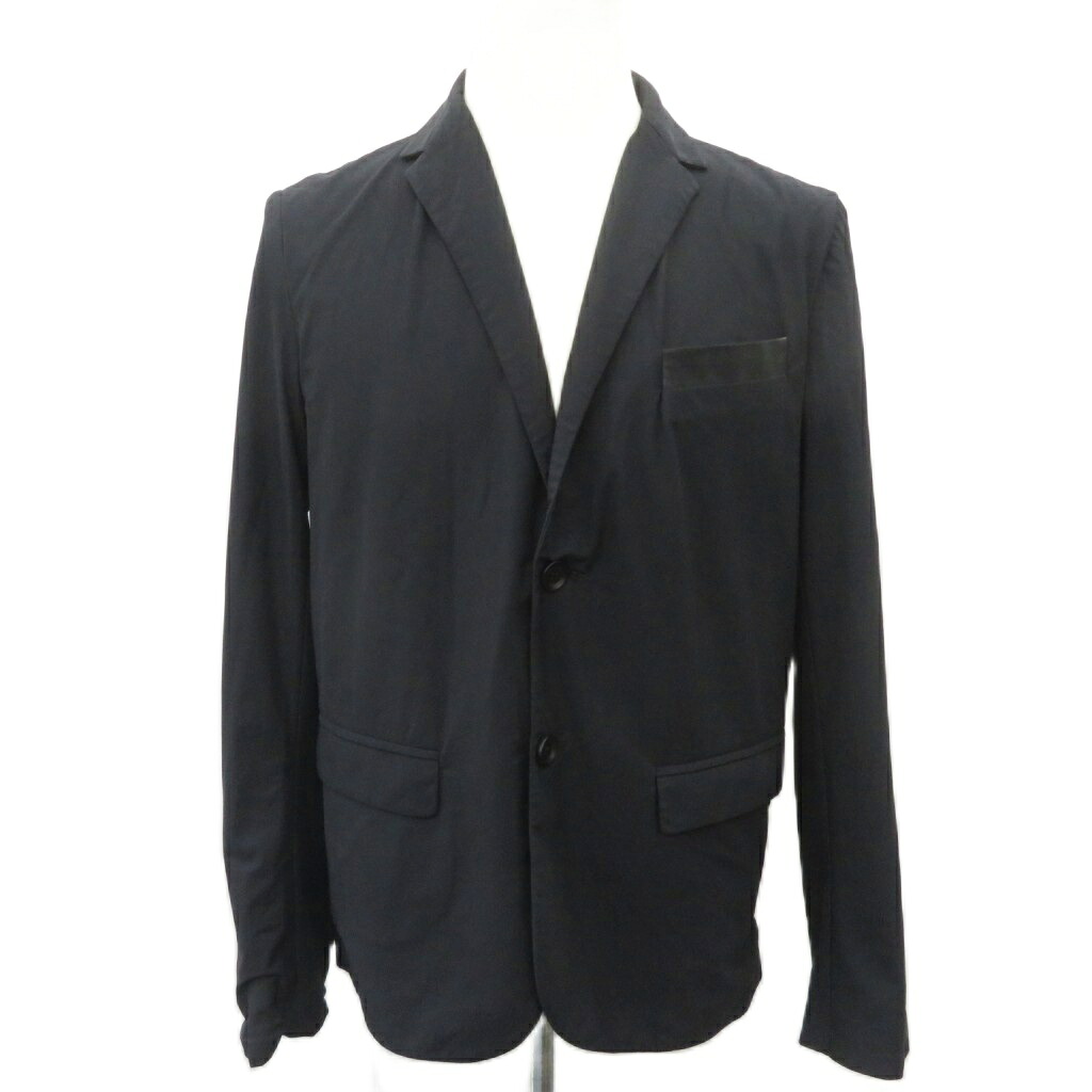 【中古】ディーゼル DIESEL テーラードジャケット 上着 シングル ミドル丈 48 黒 ブラック ナイロン 収納袋付き /HO1 ■GY99 メンズ 【ベクトル 古着】 260706｜ブランド古着の買取販売ベクトル