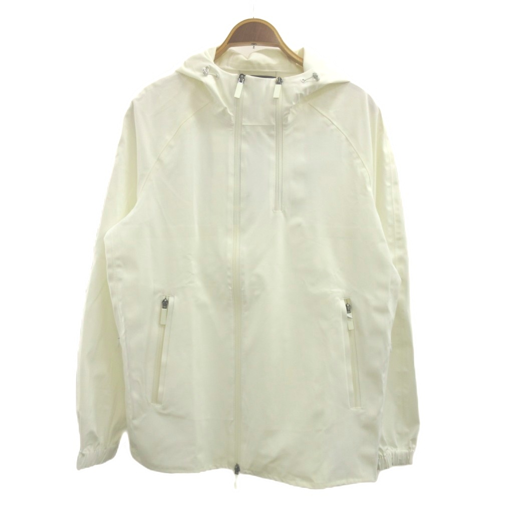 【中古】エンポリオアルマーニ EMPORIO ARMANI remix ジャケット ナイロン ロゴ タグ付き 上着 アウター ブルゾン M 白 ホワイト フード付き ジップアップ 長袖 3Y1BX1 1NX1Z /YU ■GY1 メンズ 【ベクトル 古着】 260622｜ブランド古着の買取販売ベクトル 22,248円