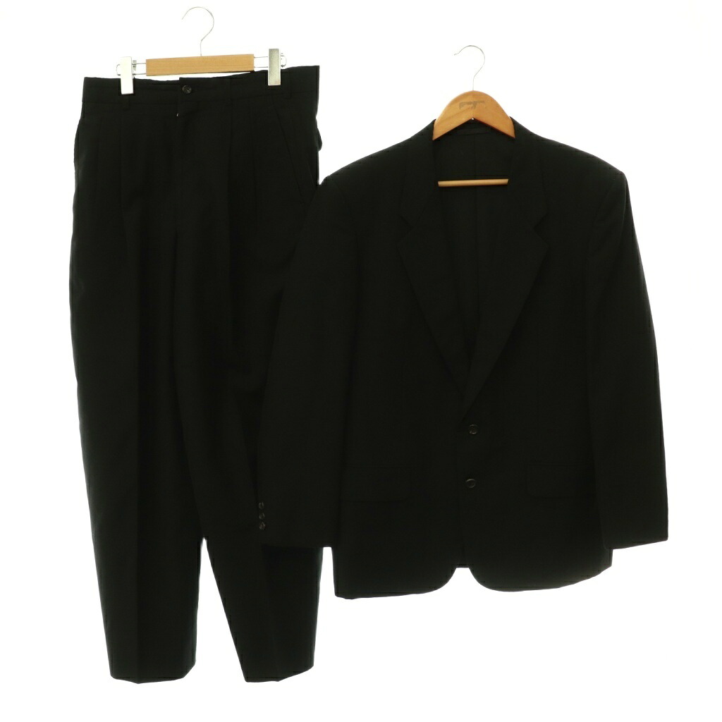 【中古】コムデギャルソンオム COMME des GARCONS HOMME HS-05024M ヴィンテージ アーカイブ シングルスーツ セットアップ 上下 ジャケット テーラード アウター パンツ テーパード ジッパーフライ ウール M 黒 ブラック /NR ■GY18 メンズ 【ベクトル 古着】 260626|ブランド古着の買取販売ベクトル