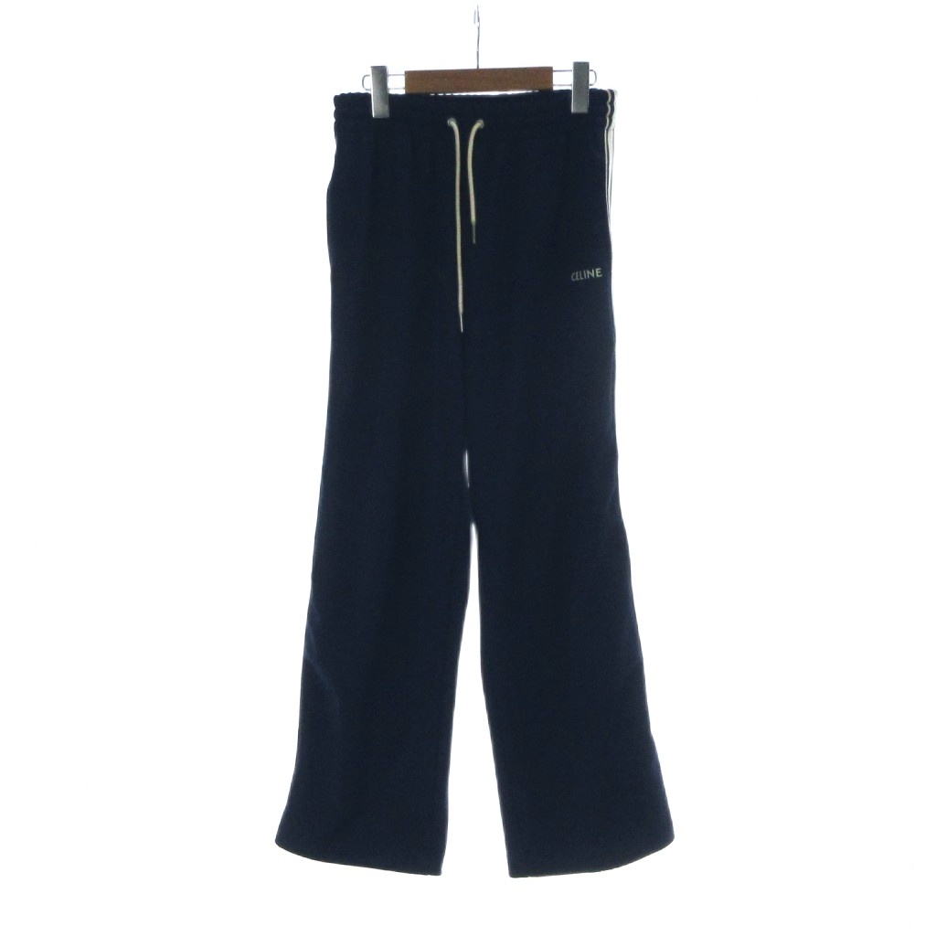 【中古】セリーヌ CELINE 2Z4121210トラックスーツパンツ ダブルフェイスジャージー ロゴ ライン XS 紺 ネイビー ■GY18 /MQ レディース 【ベクトル 古着】 260626｜ブランド古着の買取販売ベクトル