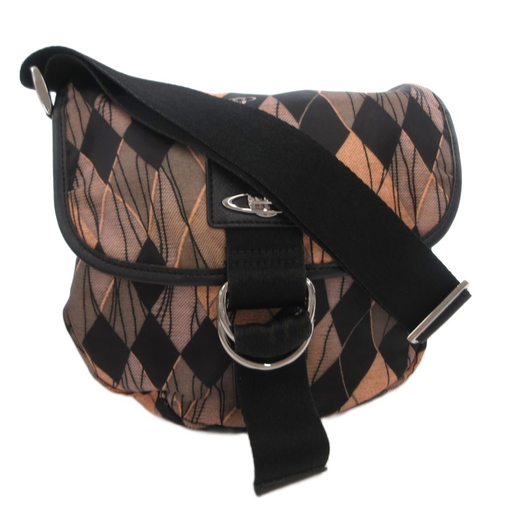 【中古】ヴィヴィアンウエストウッド Vivienne Westwood ショルダーバッグ 斜め掛け クロスボディ アーガイル柄 PVC オーブ 茶 ブラウン /FF ■GY11 レディース 【ベクトル 古着】 260629|ブランド古着の買取販売ベクトル