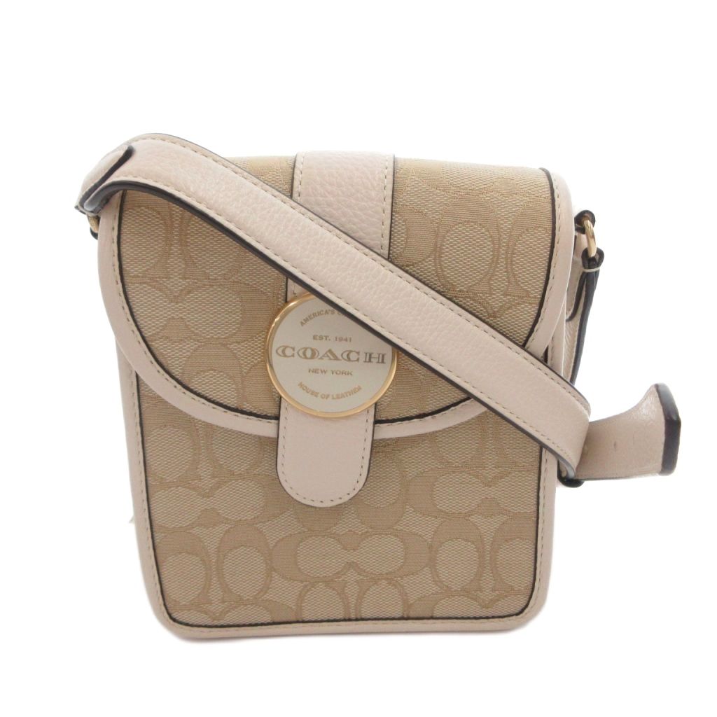 【中古】コーチ COACH ショルダーバッグ 斜め掛け クロスボディ キャンバス レザー シグネチャー柄 ミニ 茶 ブラウン C8321 /FF ■GY11 レディース 【ベクトル 古着】 260629｜ブランド古着の買取販売ベクトル