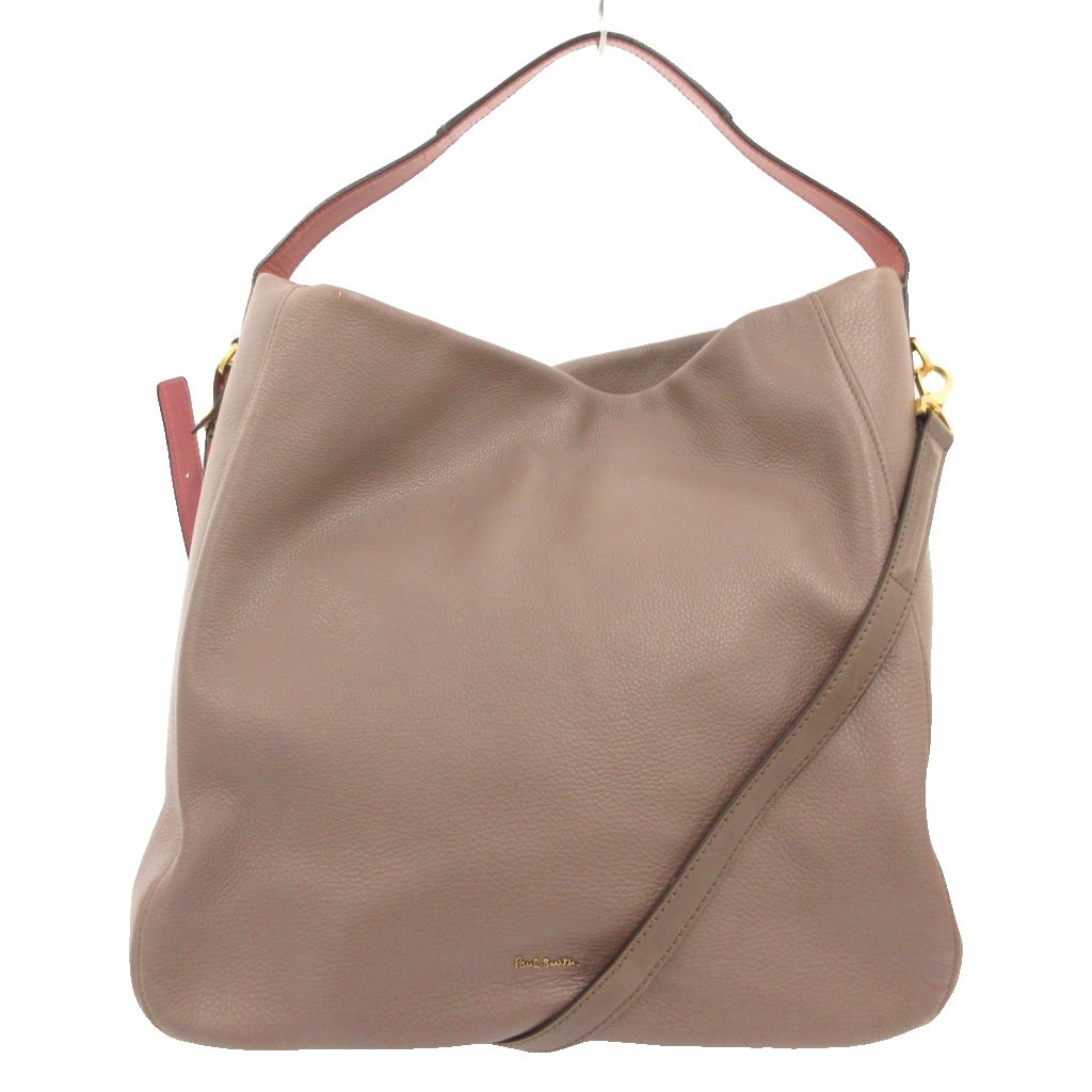 【中古】ポールスミス PAUL SMITH ハンドバッグ ショルダー 2WAY シボ加工 牛革 レザー 本革 モカブラウン 肩掛け 斜め掛け A4収納可能 /SD ■GY11 レディース 【ベクトル 古着】 260628｜ブランド古着の買取販売ベクトル