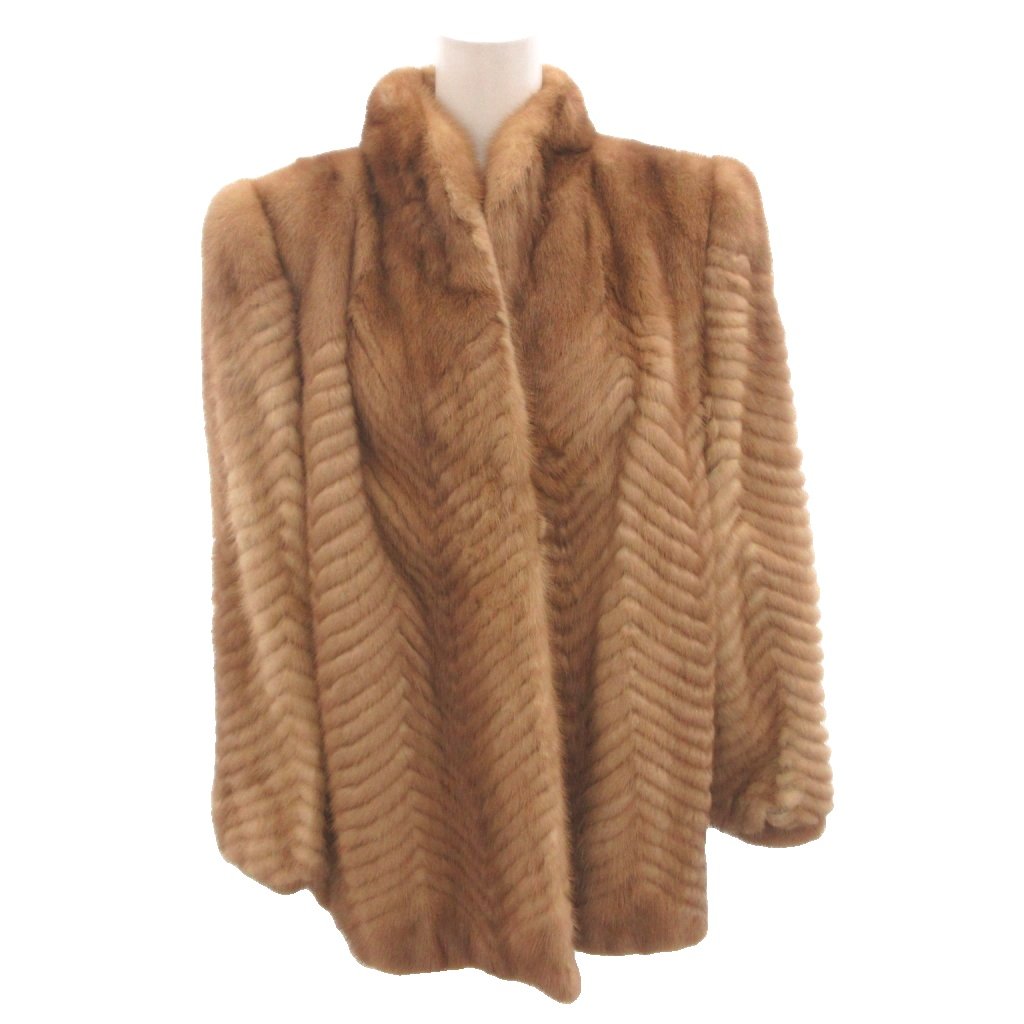 【中古】Nisshin Furs ミンクファーコート ジャケット 毛皮 ハーフ 15 茶 ブラウン /FF ■GY11 レディース 【ベクトル 古着】 260629｜ブランド古着の買取販売ベクトル