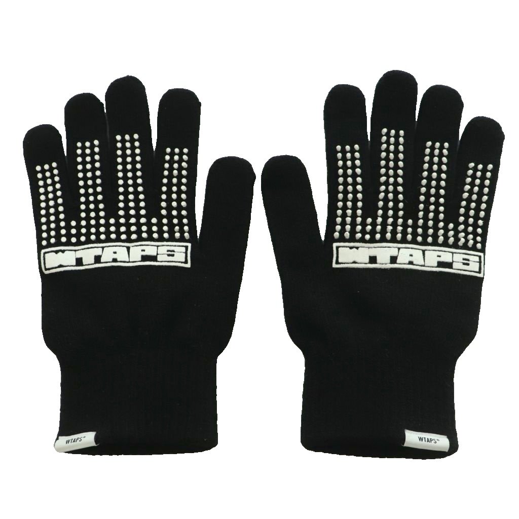 【中古】ダブルタップス WTAPS 25AW GRB GLOVE グローブ 手袋 ロゴ 黒 ブラック 白 ホワイト /SS ■OS ■GY12 メンズ 【ベクトル 古着】 260628|ブランド古着の買取販売ベクトル