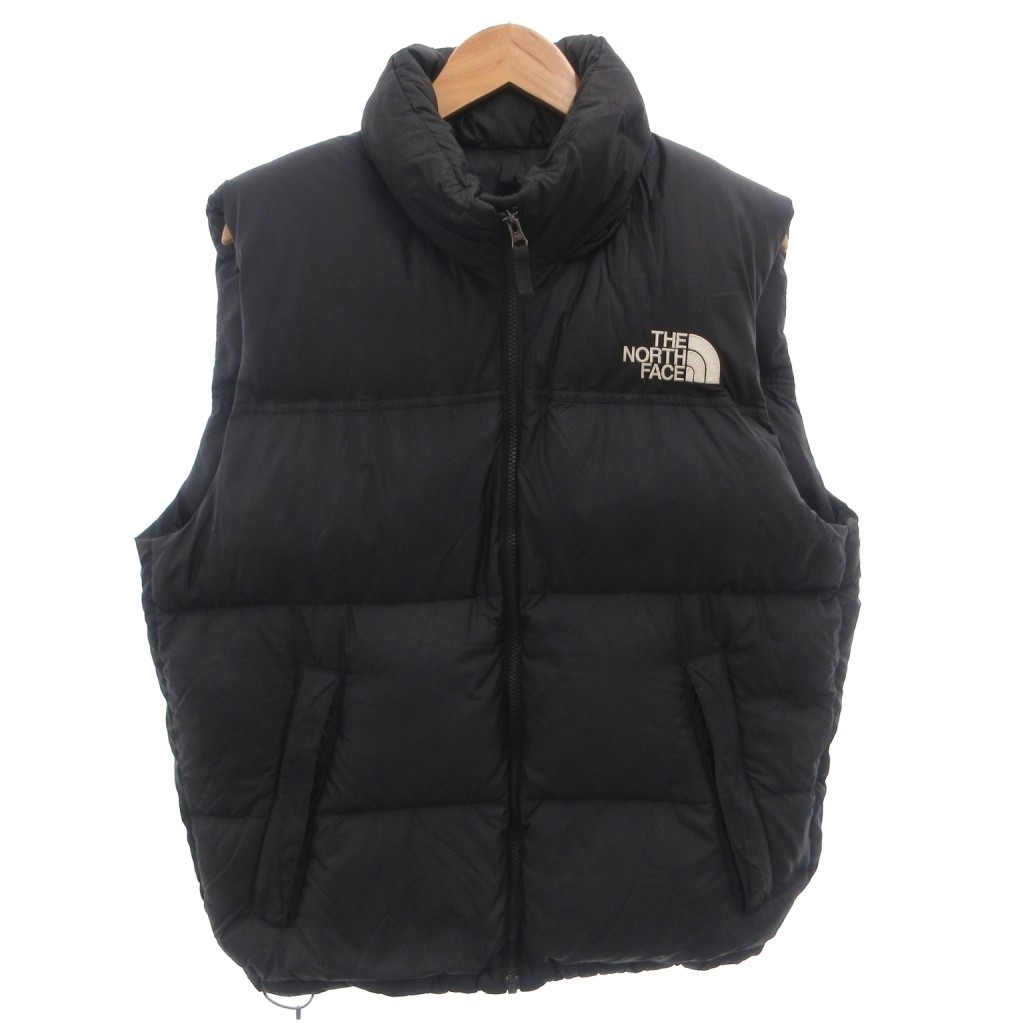 【中古】ザノースフェイス THE NORTH FACE ダウンベスト ジップアップ ロゴ刺繍 L 黒 ブラック ND92232 /FF ■GY18 メンズ 【ベクトル 古着】 260629｜ブランド古着の買取販売ベクトル 12,168円
