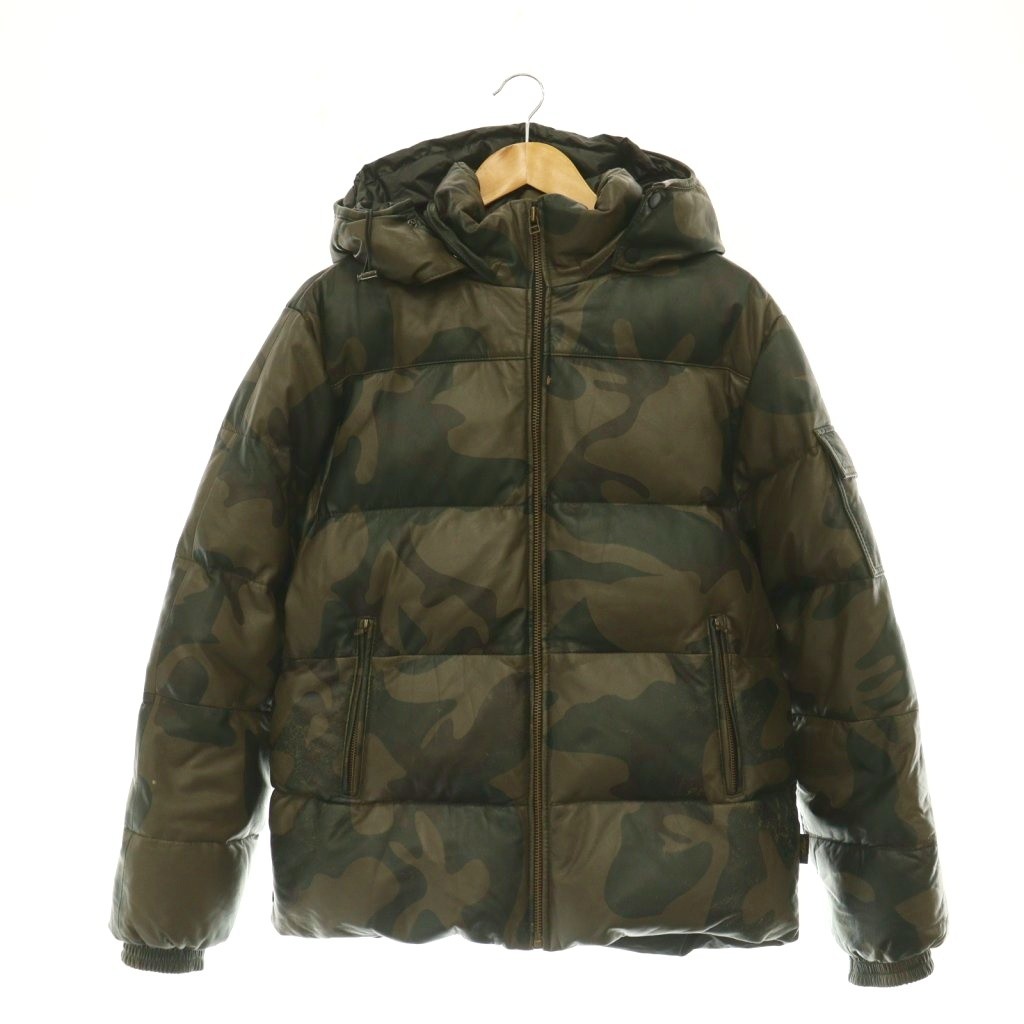 【中古】スロウ SLOW ダウンジャケット カモフラ 迷彩柄 ジップアップ M 緑 /HK ■GY18 メンズ 【ベクトル 古着】 260702|ブランド古着の買取販売ベクトル