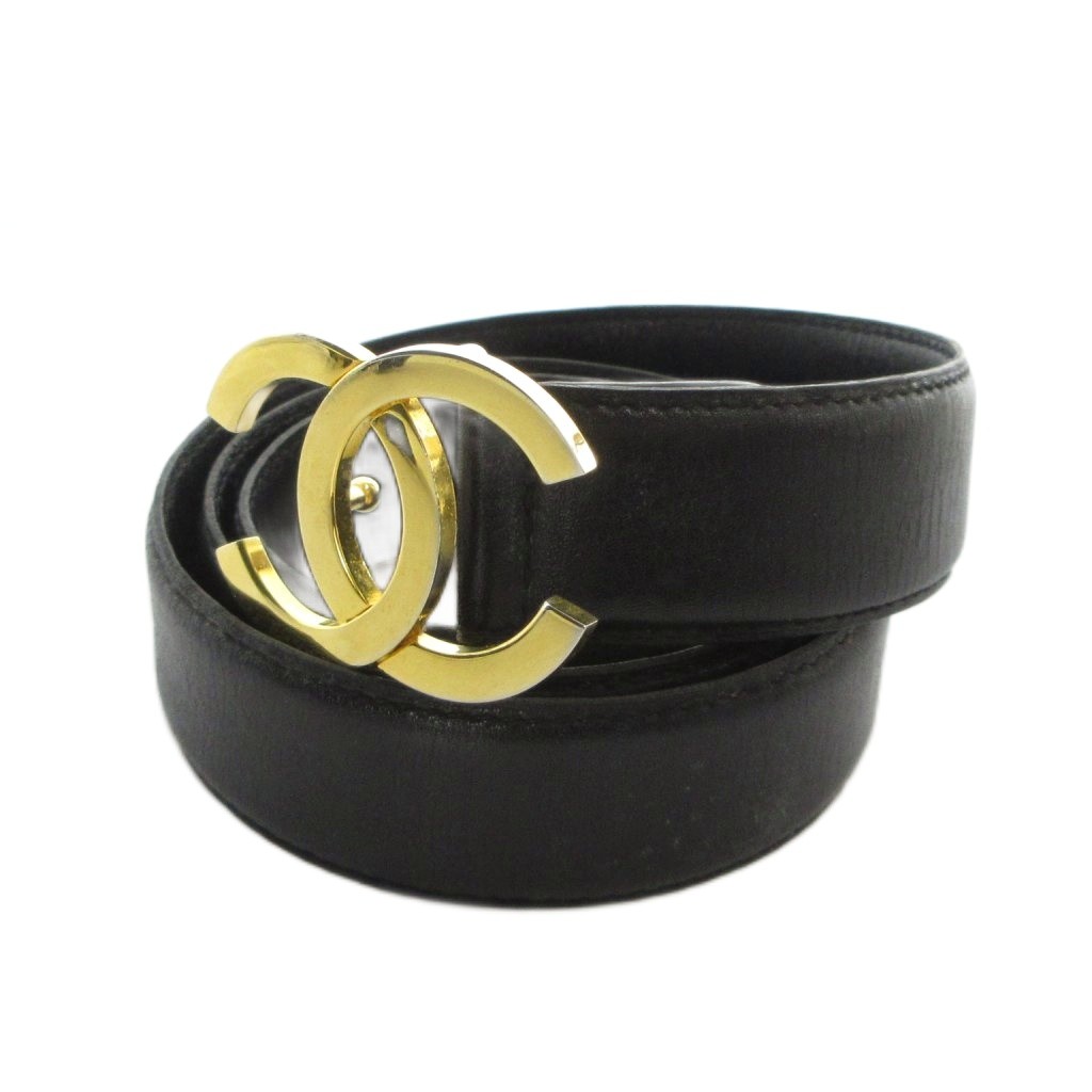 【中古】シャネル CHANEL ベルト ココマーク ゴールド金具 レザー 75/30 黒 ブラック ■GY18 /MQ ■OH レディース 【ベクトル 古着】 260701｜ブランド古着の買取販売ベクトル