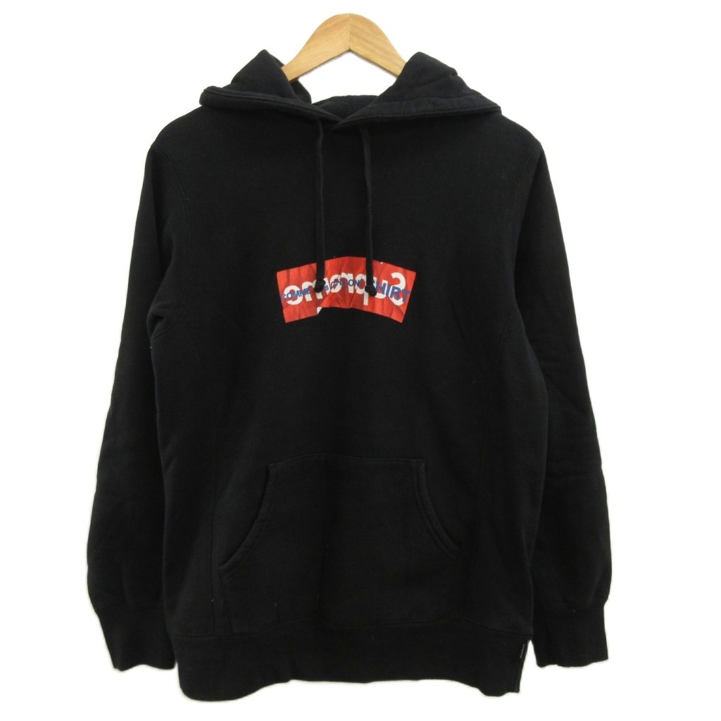 【中古】シュプリーム SUPREME コムデギャルソン シャツ COMME des GARCONS SHIRT 17SS Box Logo Hoodie ボックスロゴ フーディ スウェット パーカー プルオーバーM 黒 ブラック /PP ■GY18 メンズ 【ベクトル 古着】 260708|ブランド古着の買取販売ベクトル