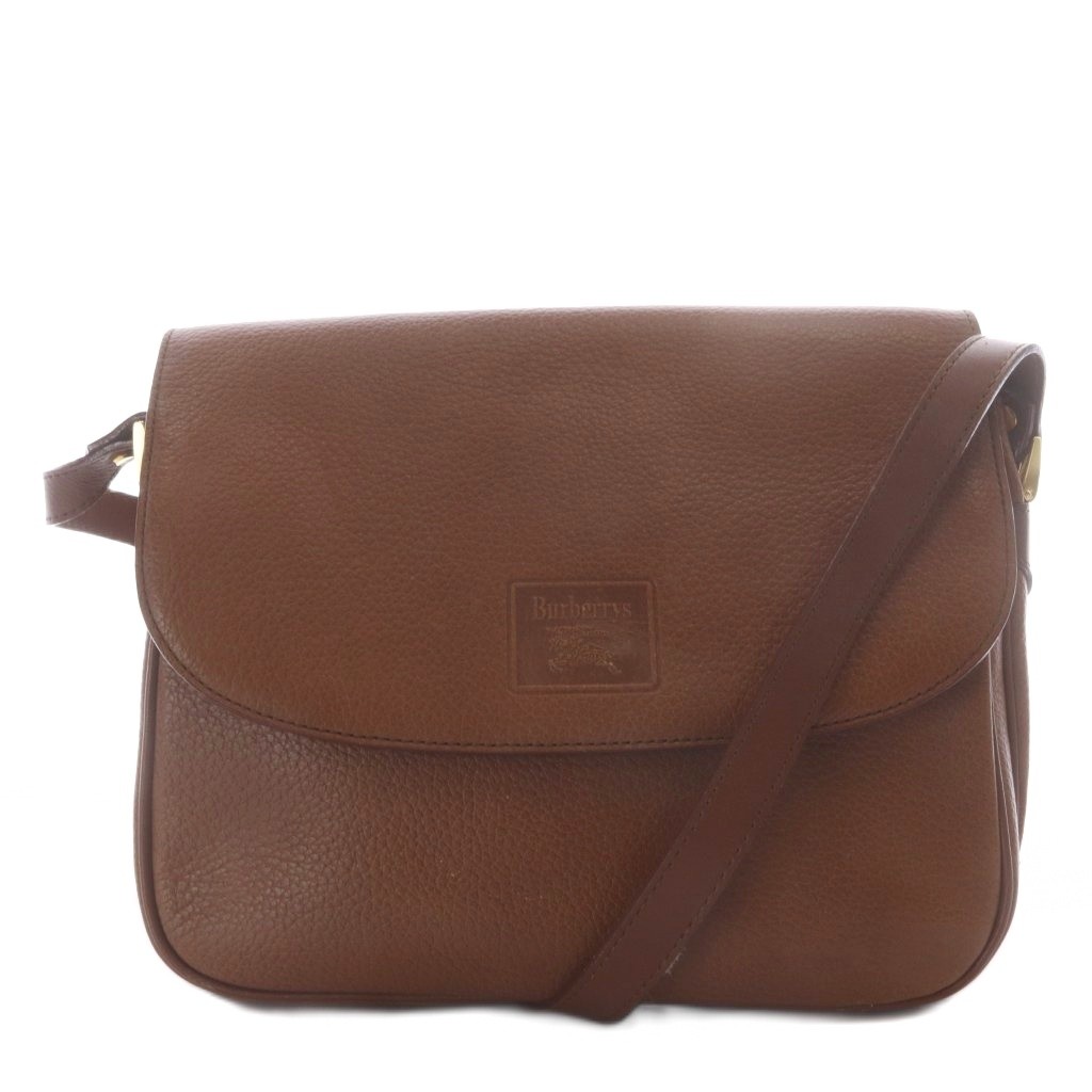 【中古】バーバリーズ Burberrys ショルダーバッグ ワンショルダー シュリンクレザー 型押しホースマーク ブラウン /YO33 ■GY18 レディース 【ベクトル 古着】 260706｜ブランド古着の買取販売ベクトル