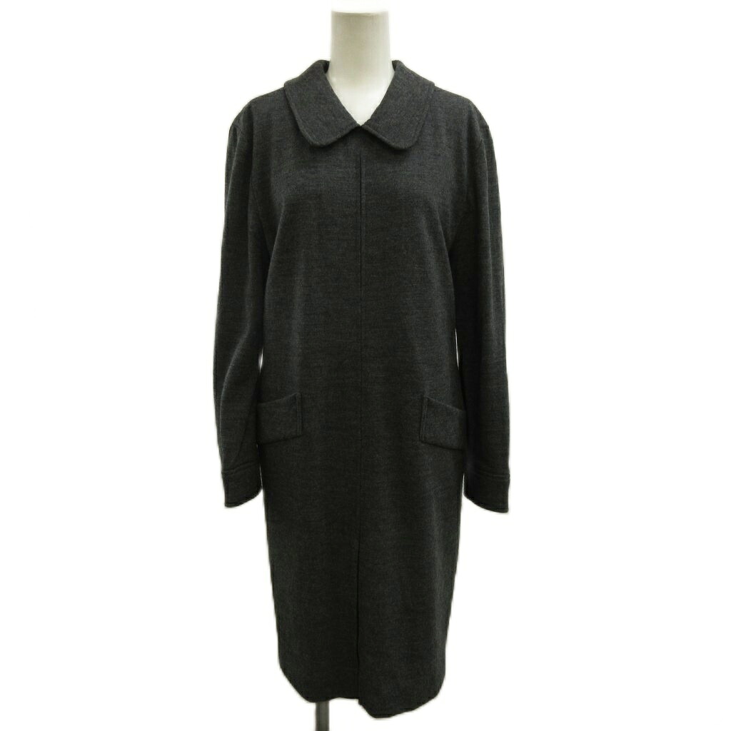 【中古】ミスクロエ miss chloe 長袖ワンピース ウール 40 グレー 無地 ラウンドカラー 長袖 /SH ■GY06 レディース 【ベクトル 古着】 260707|ブランド古着の買取販売ベクトル