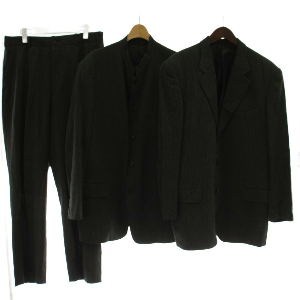 【中古】イッセイミヤケ ISSEY MIYAKE MIYAKE DESIGN STUDIO 3点セット スーツ ジャケット 6 スラックス 84 グレー LJ71-FY214-25 LJ71-FC214-25 LJ71-FF414-25 /GG21 ■GY50 メンズ 【ベクトル 古着】 260707|ブランド古着の買取販売ベクトル