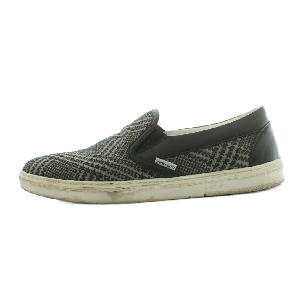 【中古】ジミーチュウ JIMMY CHOO スリッポン スニーカー シューズ 星柄 42 26.5cm 黒 ブラック グレー /MI ■GY40 メンズ 【ベクトル 古着】 260707｜ブランド古着の買取販売ベクトル