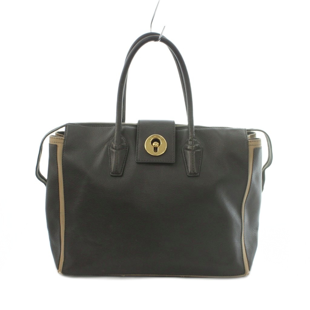 【中古】イヴサンローラン YVES SAINT LAURENT ミューズトゥ カバス ハンドバッグ トートバッグ レザー 黒 ブラック ベージュ /MI ■OH ■GY17 レディース 【ベクトル 古着】 260709｜ブランド古着の買取販売ベクトル