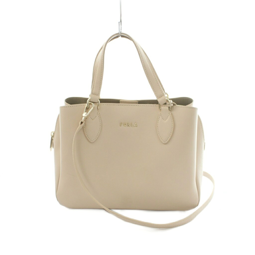 【中古】フルラ FURLA 2WAY ハンドバッグ ショルダーバッグ レザー ピンクベージュ /MI ■GY18 レディース 【ベクトル 古着】 260707｜ブランド古着の買取販売ベクトル