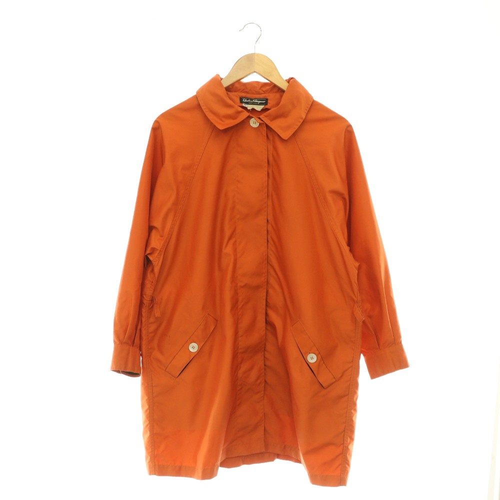 【中古】サルヴァトーレフェラガモ Salvatore Ferragamo ケープコート アウター フーディ XS オレンジ /CX ■GY18 レディース 【ベクトル 古着】 260710|ブランド古着の買取販売ベクトル